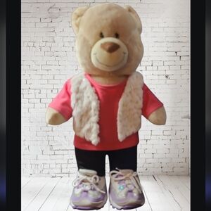 BUILD-A-BEAR VANILLA CUB TEDDY BEAR WITH OUTFIT